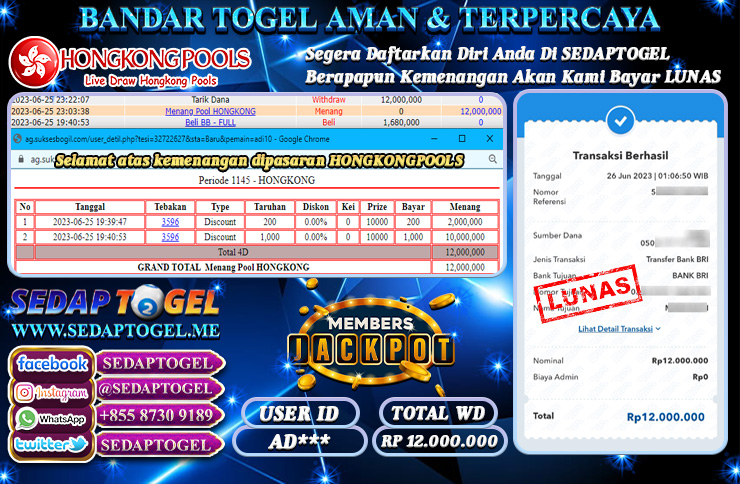 Bukti jp togel hongkong