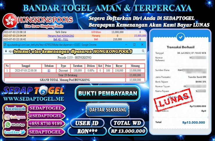 bukti jackpout togel