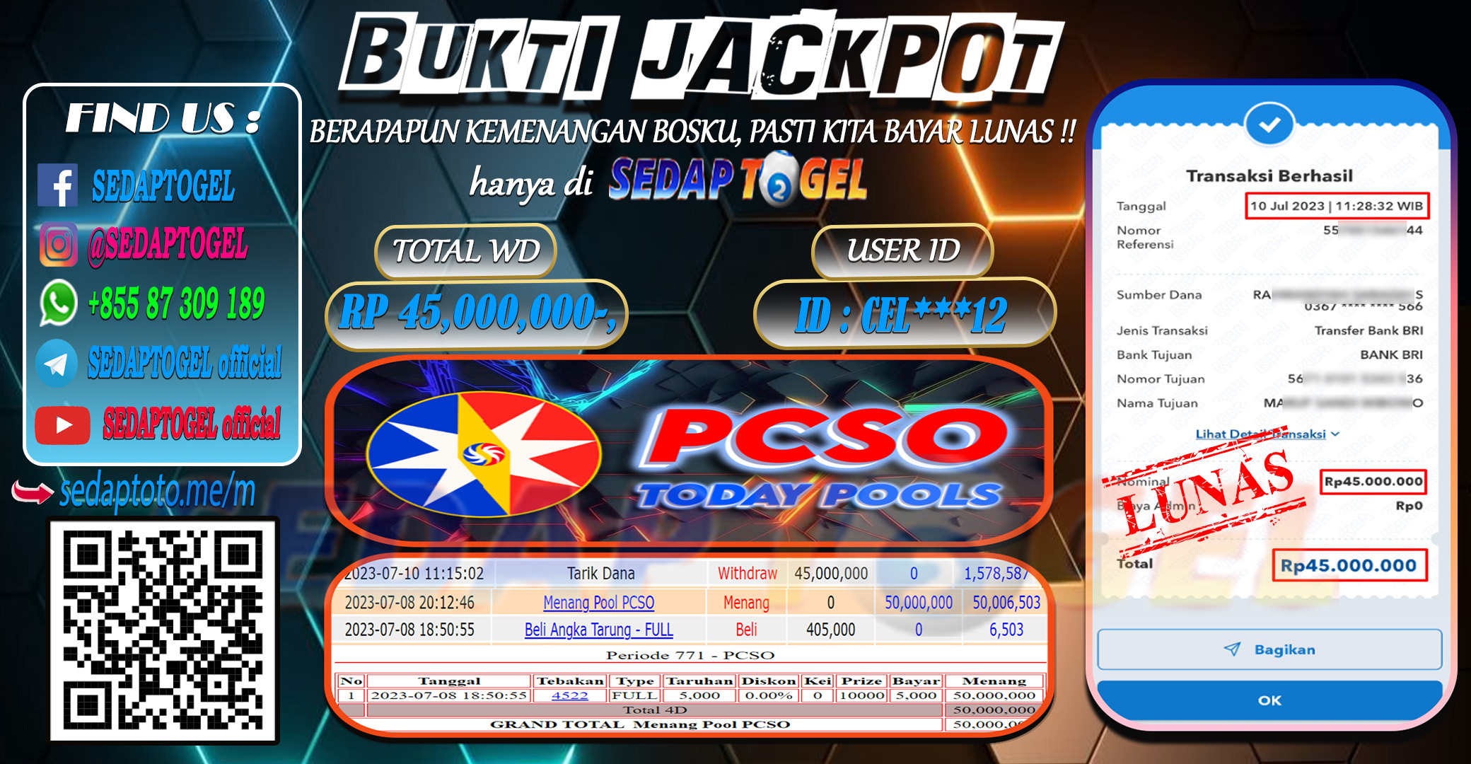 bukti jackpout togel