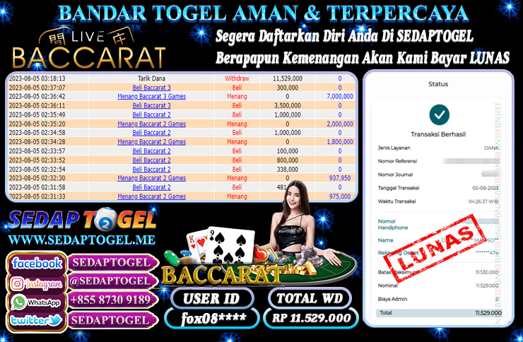 Bukti jackpout livecasino