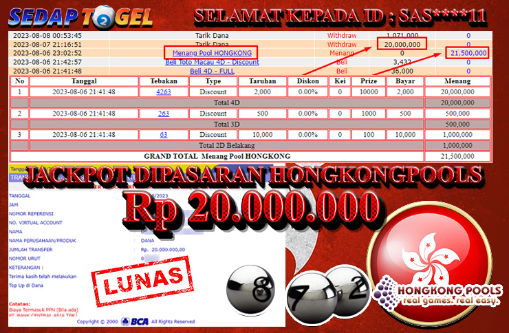 bukti jackpout togel