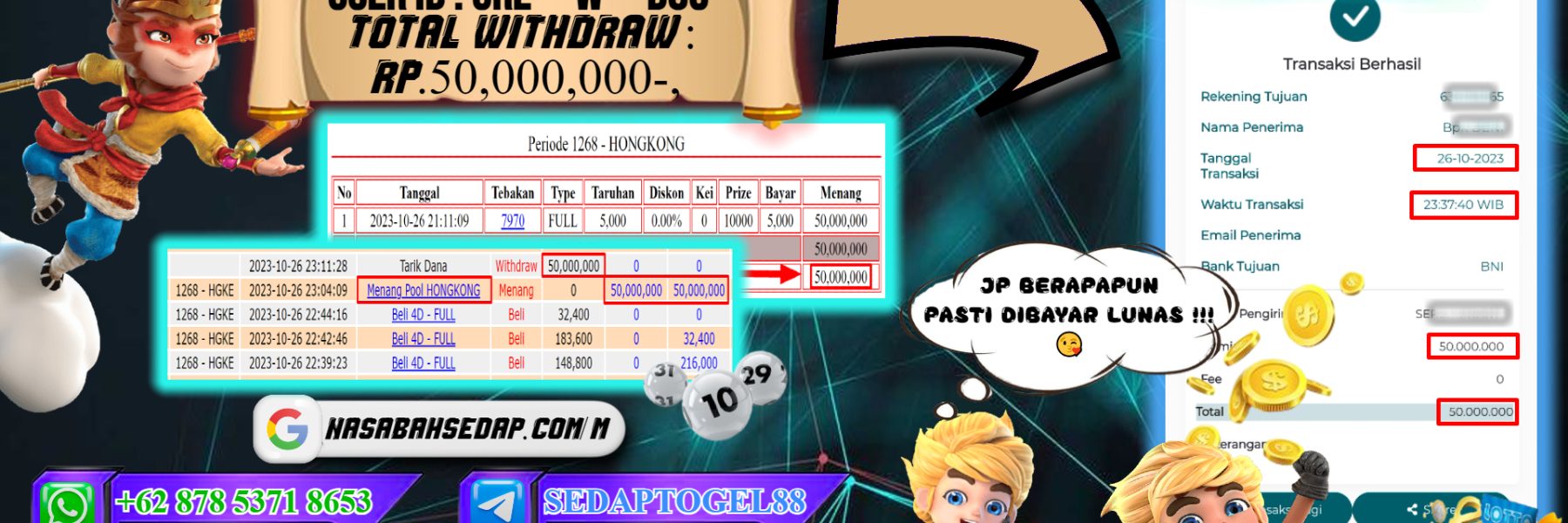 bukti jp togel