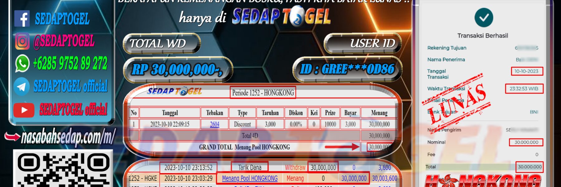 bukti jackpot togel