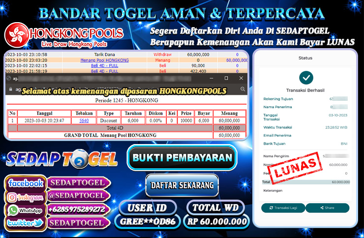 bukti jackpout togel