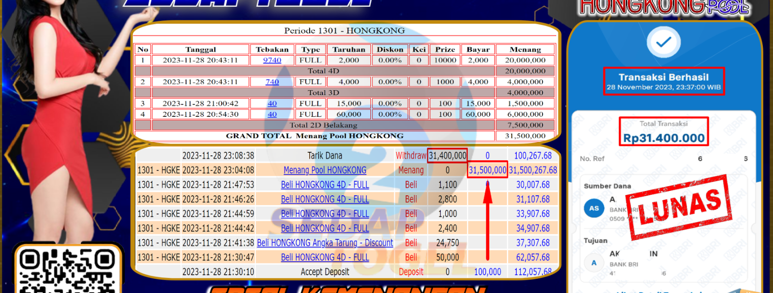 bukti jackpot togel