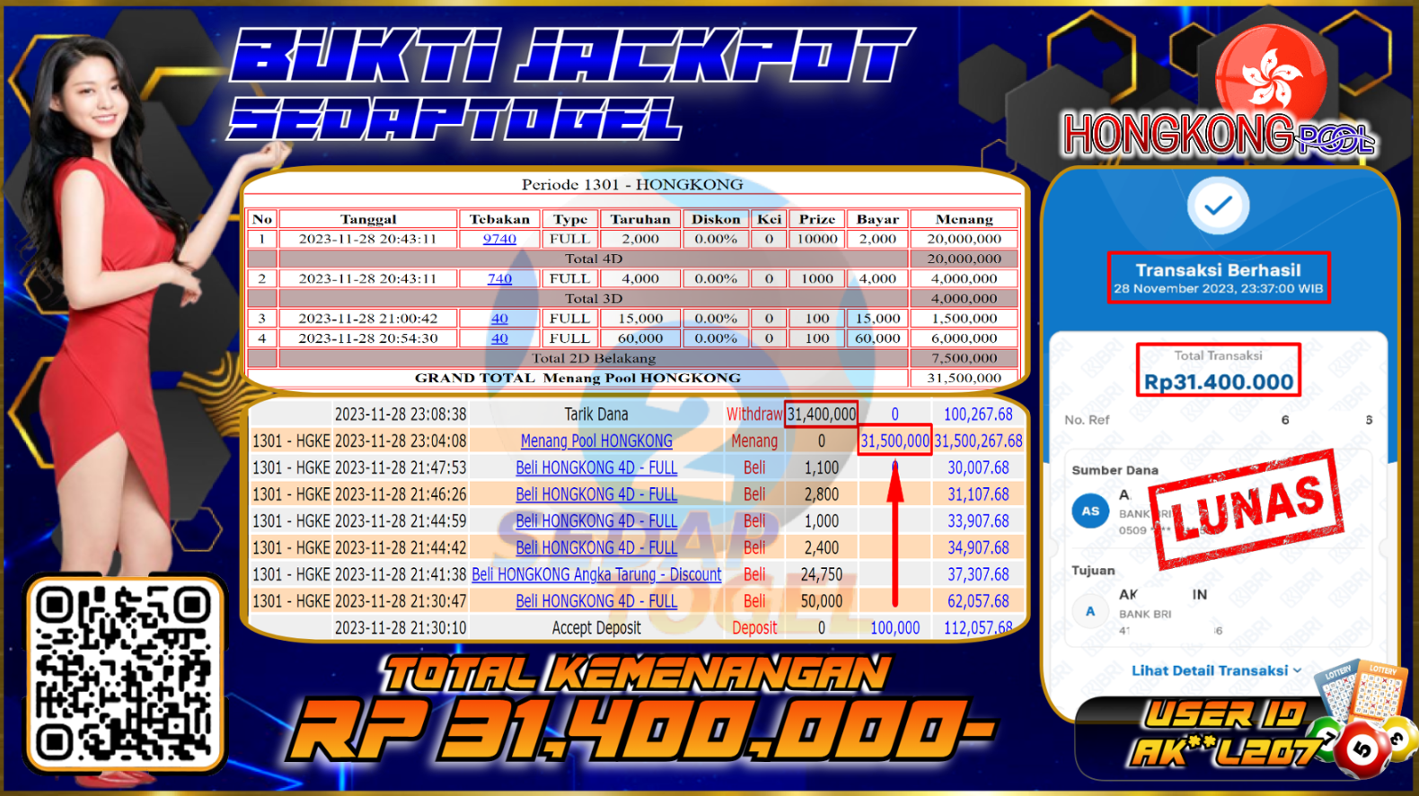 bukti jackpot togel