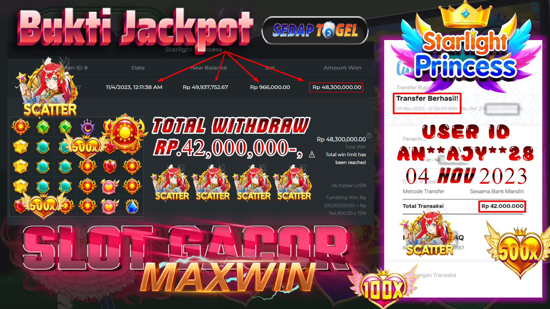 bukti jackpot slot