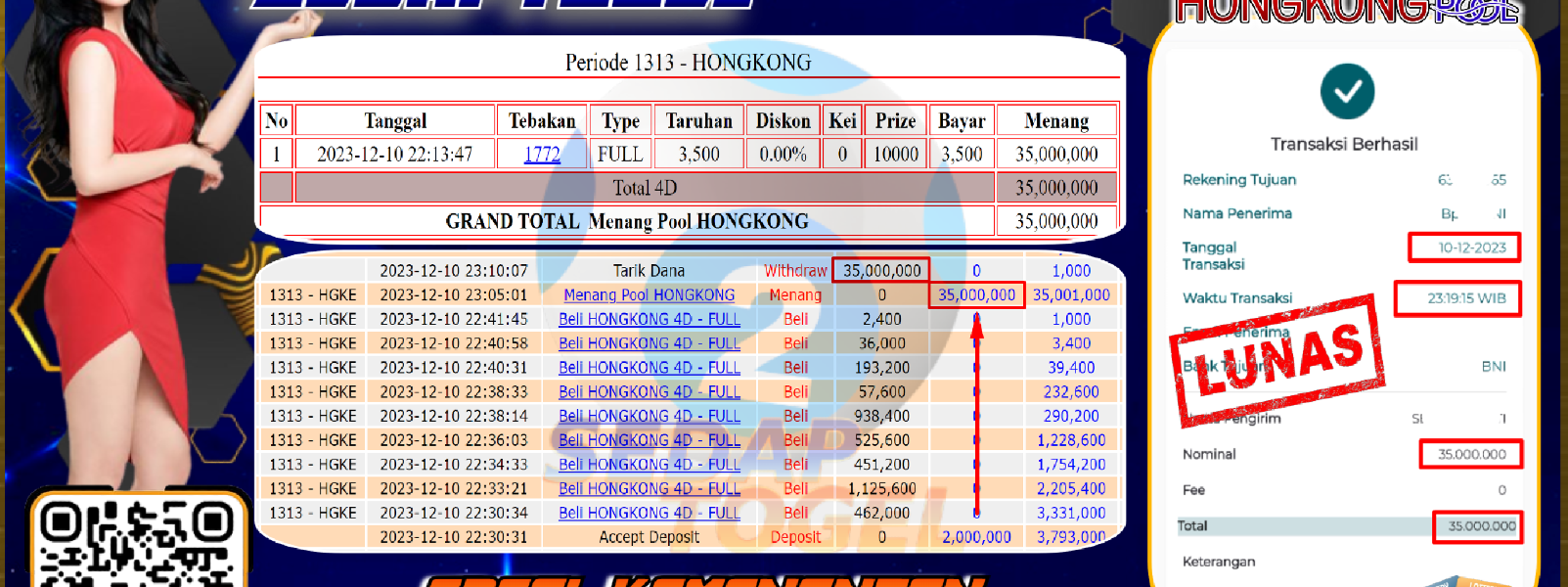 bukti jackpot togel