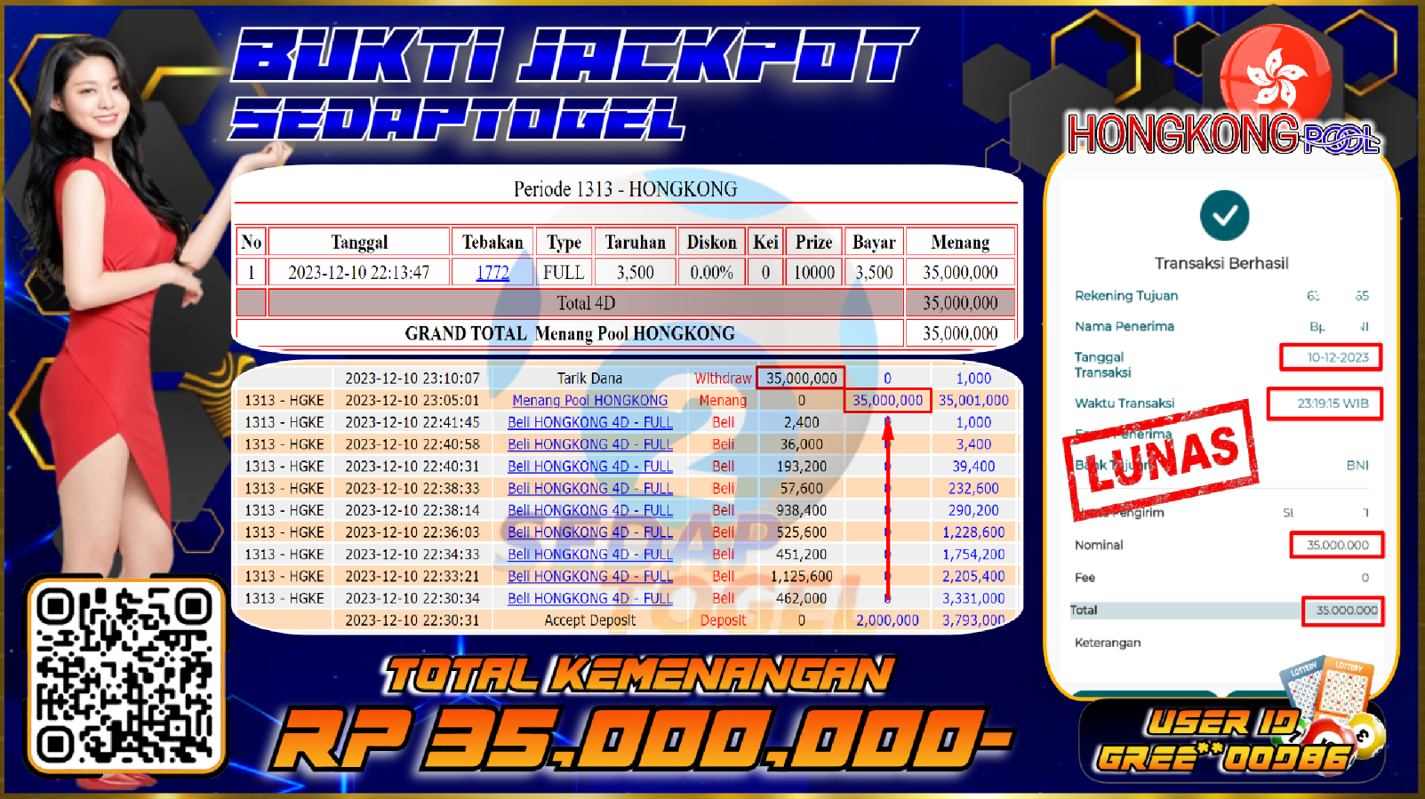 bukti jackpot togel