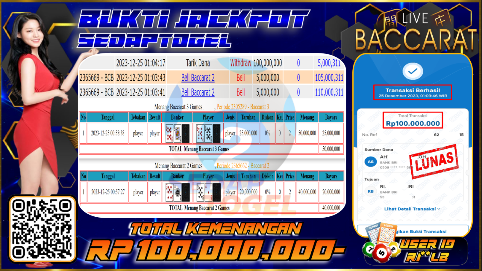 bukti jackpot live casino