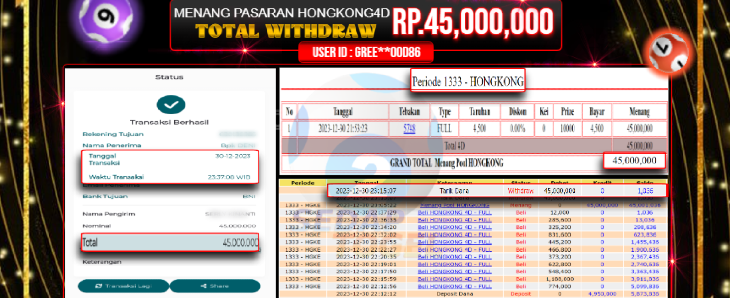 bukti jackpot togel