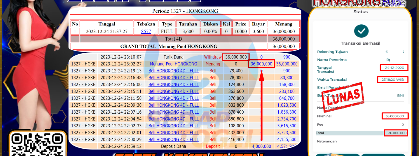 bukti jackpot togel