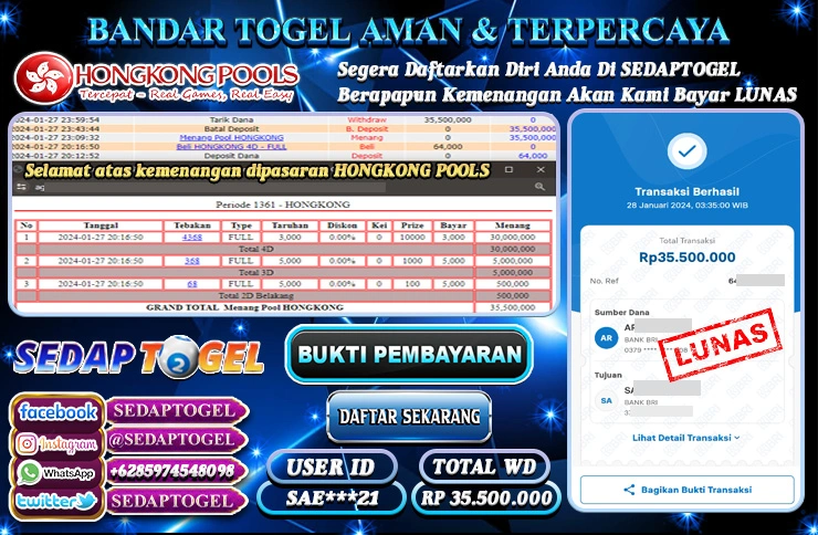 bukti jackpot togel