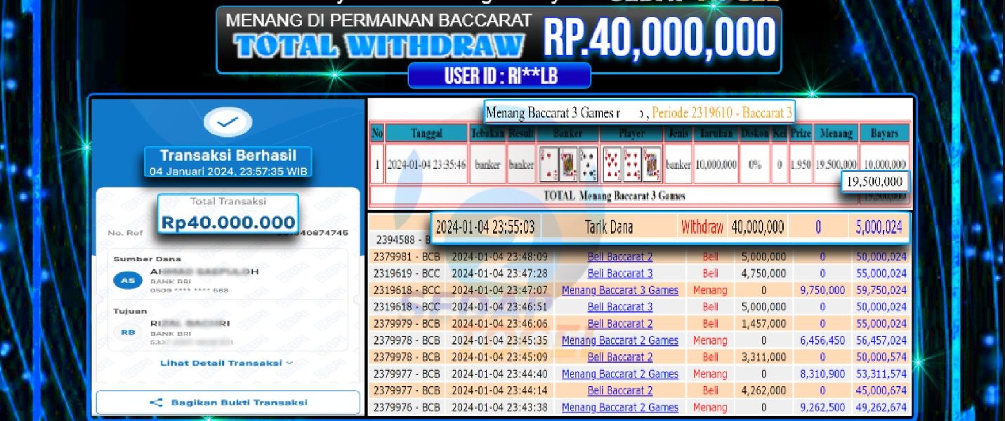 bukti jackpot live casino