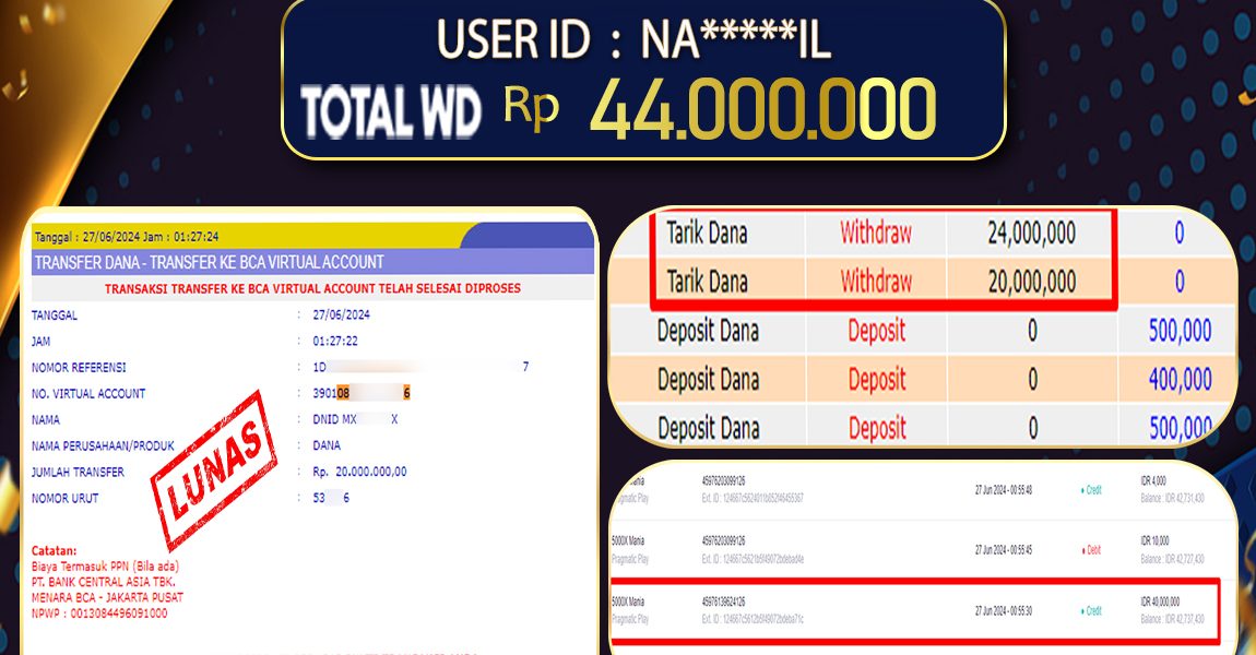 bukti jackpot slot